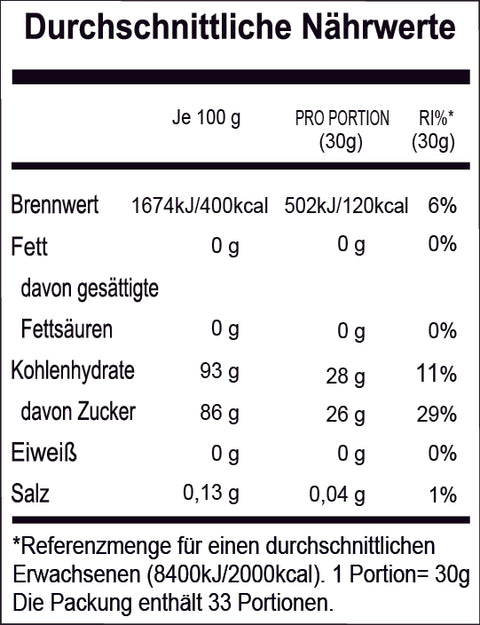BRAUNER ZUCKERPULVER | 1 KG