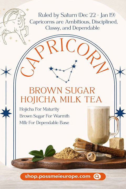 Capricorn Season Sips: Brown Sugar Hojicha Milk Tea