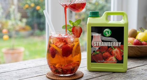 Bubble Tea Recipes -  Prepare Fruit Tea Drink Using Possmei  Syrup