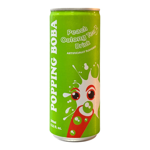 POPPING BOBA DRINK - PEACH OOLONG TEA  240ML x 24CANS