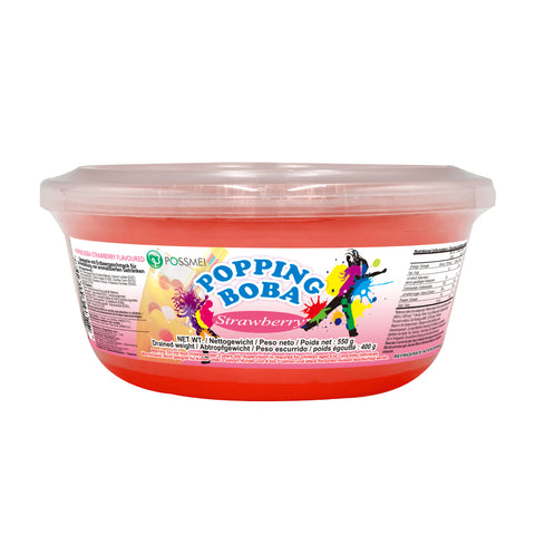 RETAIL SIZE - POPPING BOBA - STRAWBERRY | 550 G