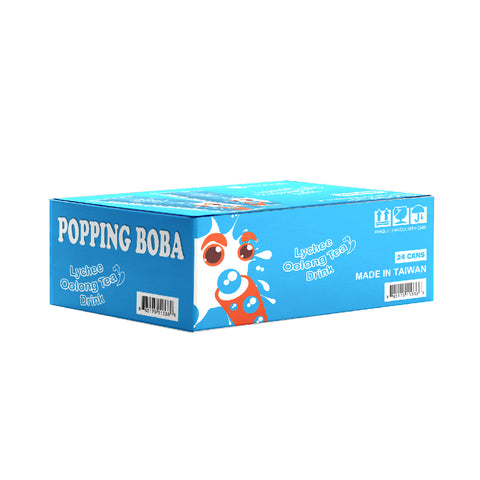 POPPING BOBA DRINK - LYCHEE OOLONG TEA  240ML x 24CANS