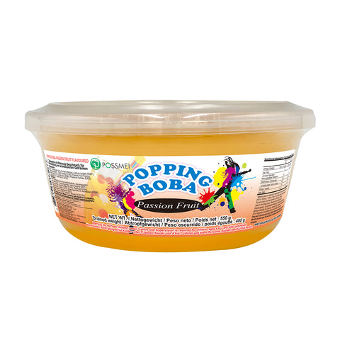 RETAIL SIZE - POPPING BOBA - PASSION FRUIT  | 550G