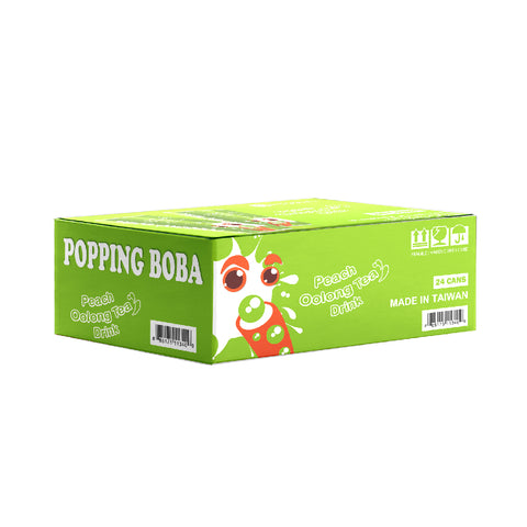 POPPING BOBA DRINK - PEACH OOLONG TEA  240ML x 24CANS