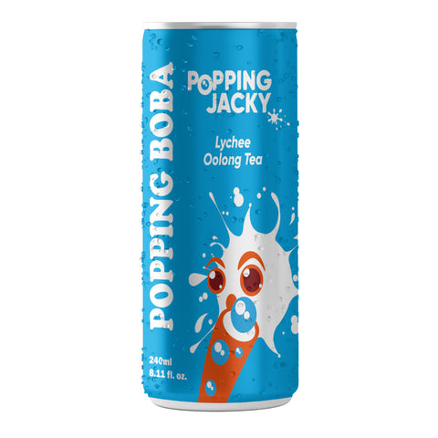 POPPING BOBA DRINK - LYCHEE OOLONG TEA  240ML x 24CANS