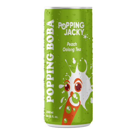 POPPING BOBA DRINK - PEACH OOLONG TEA  240ML x 24CANS
